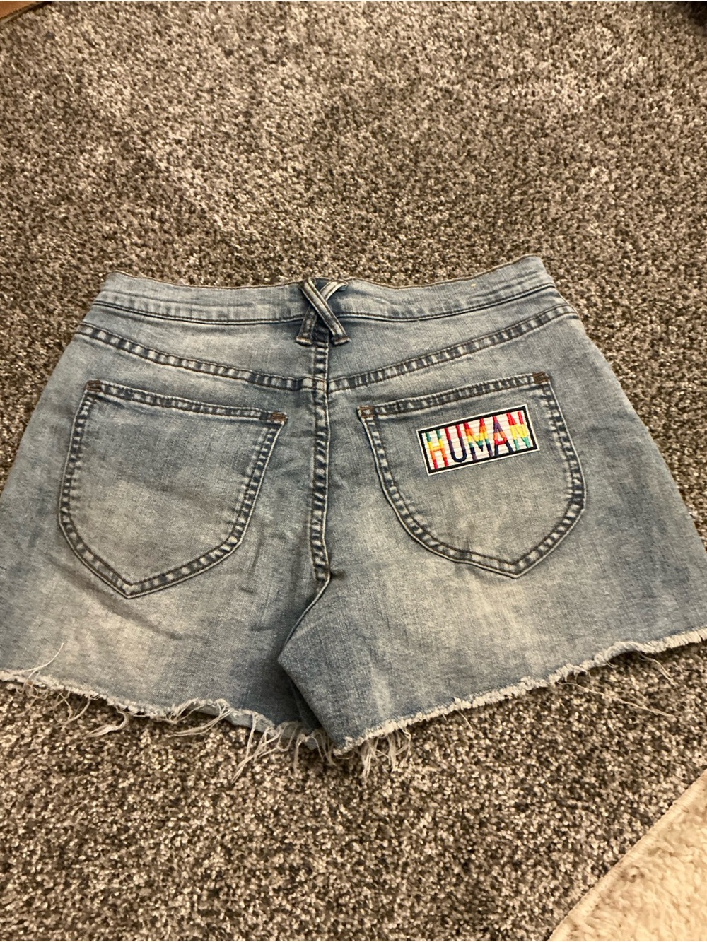 🔥 Circus NY Sam Edelman High Rise Denim Shorts Size 26 Rainbow HUMAN